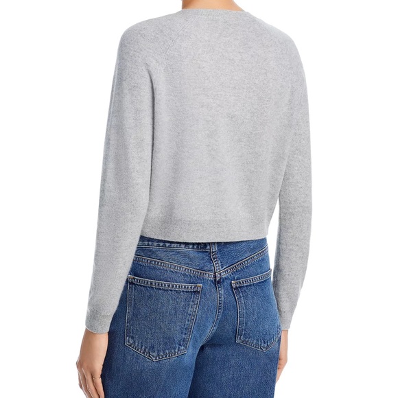 AQUA Cashmere Crewneck Cashmere Cardigan - 100% Exclusive - XS - Picture 3 of 6